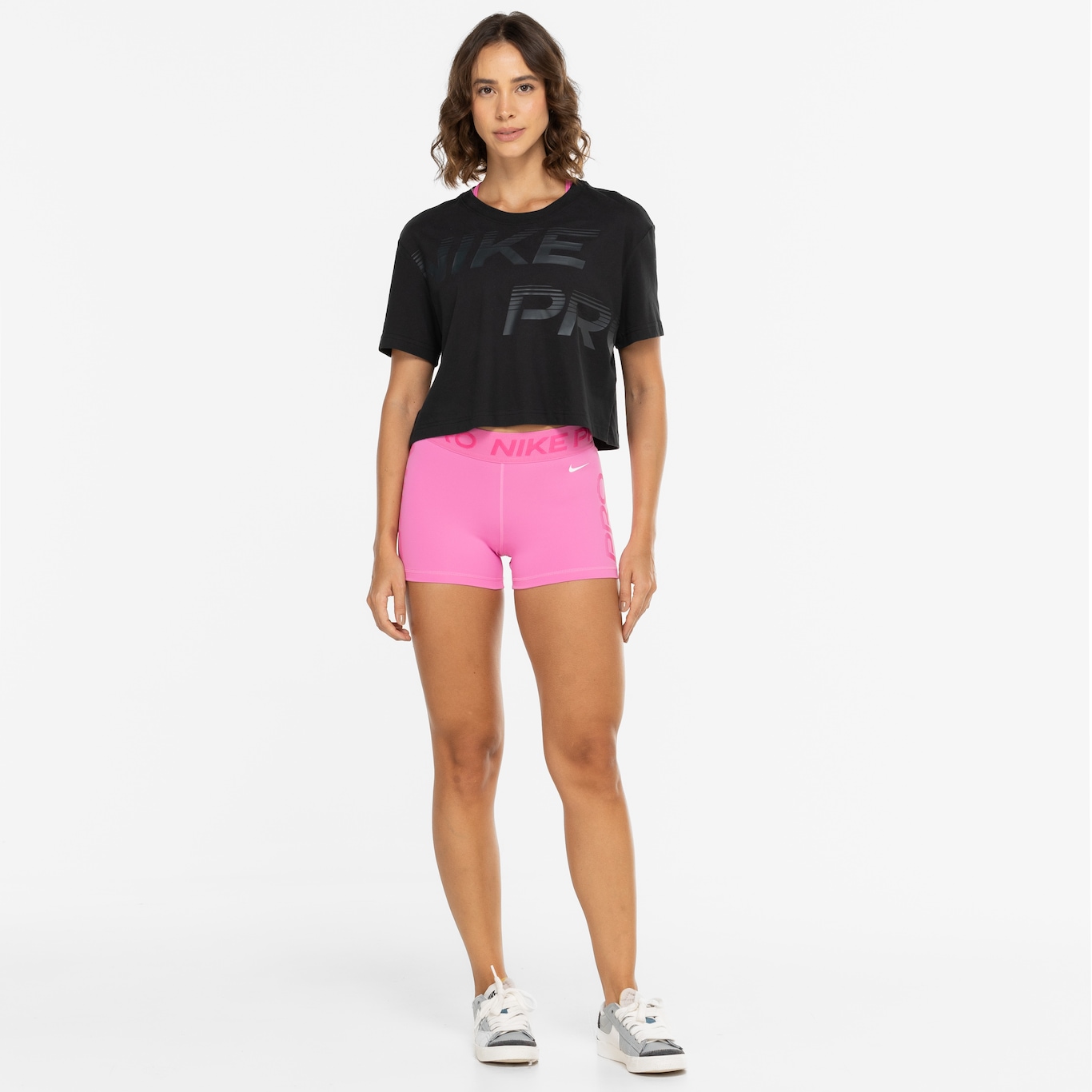 Blusa Cropped Feminina Nike Pro GRX SS - Foto 4