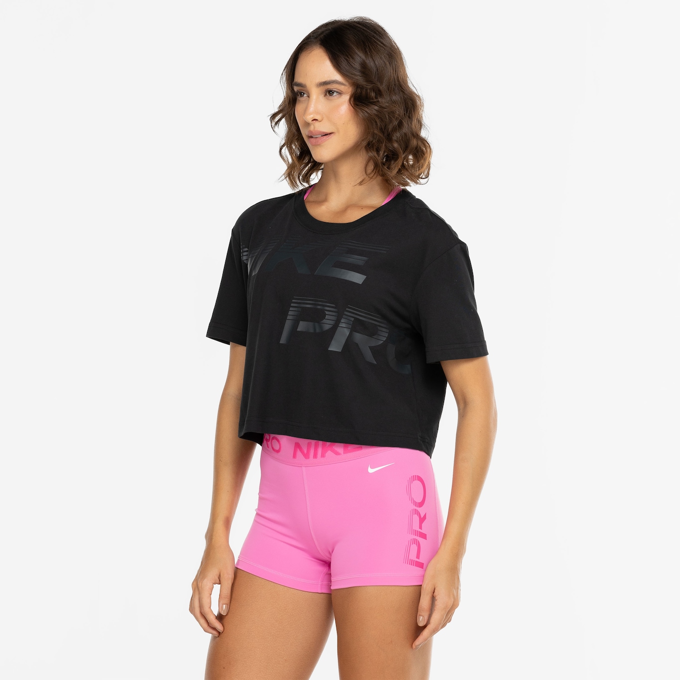 Blusa Cropped Feminina Nike Pro GRX SS - Foto 5