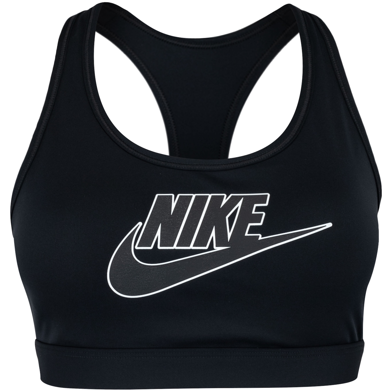 Top Fitness com Bojo Nike Média Sustentação Swoosh Futura BRA Adulto - Foto 6