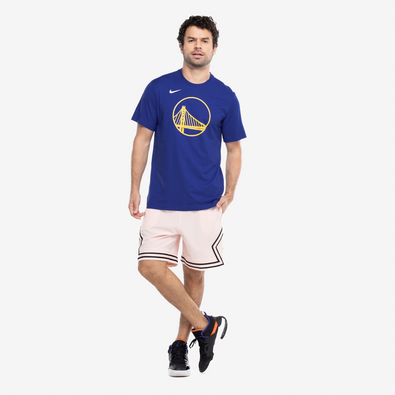 Camiseta do Golden State Warriors Nike Masculina Logo1 SS - Foto 4