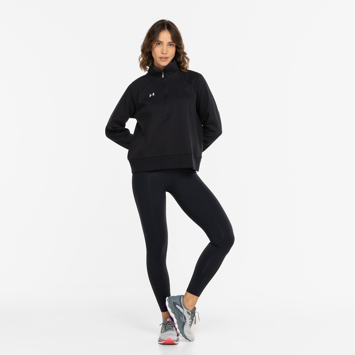 Blusão Feminino Under Armour sem Capuz Essential Fleece - Foto 4