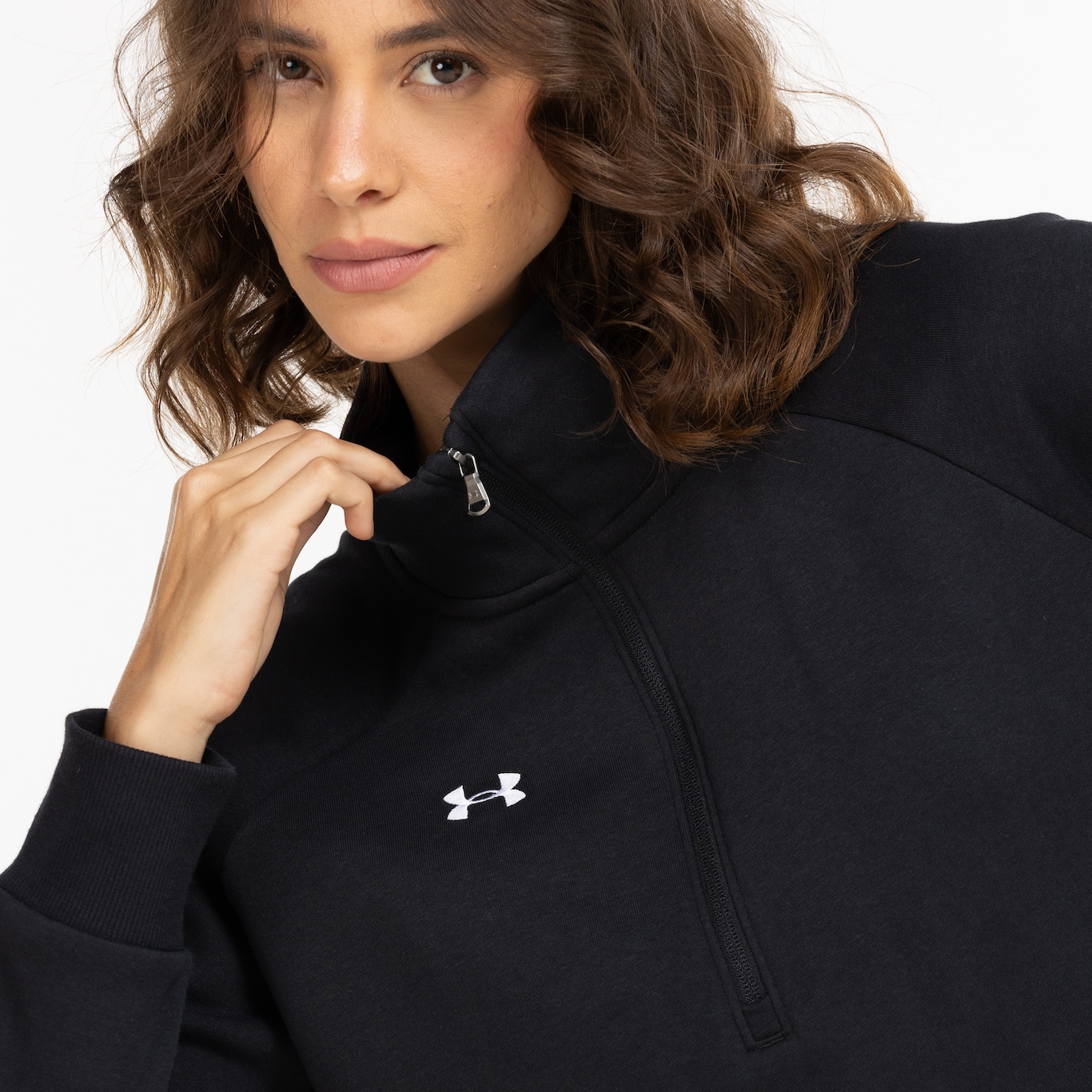 Blusão Feminino Under Armour sem Capuz Essential Fleece - Foto 6