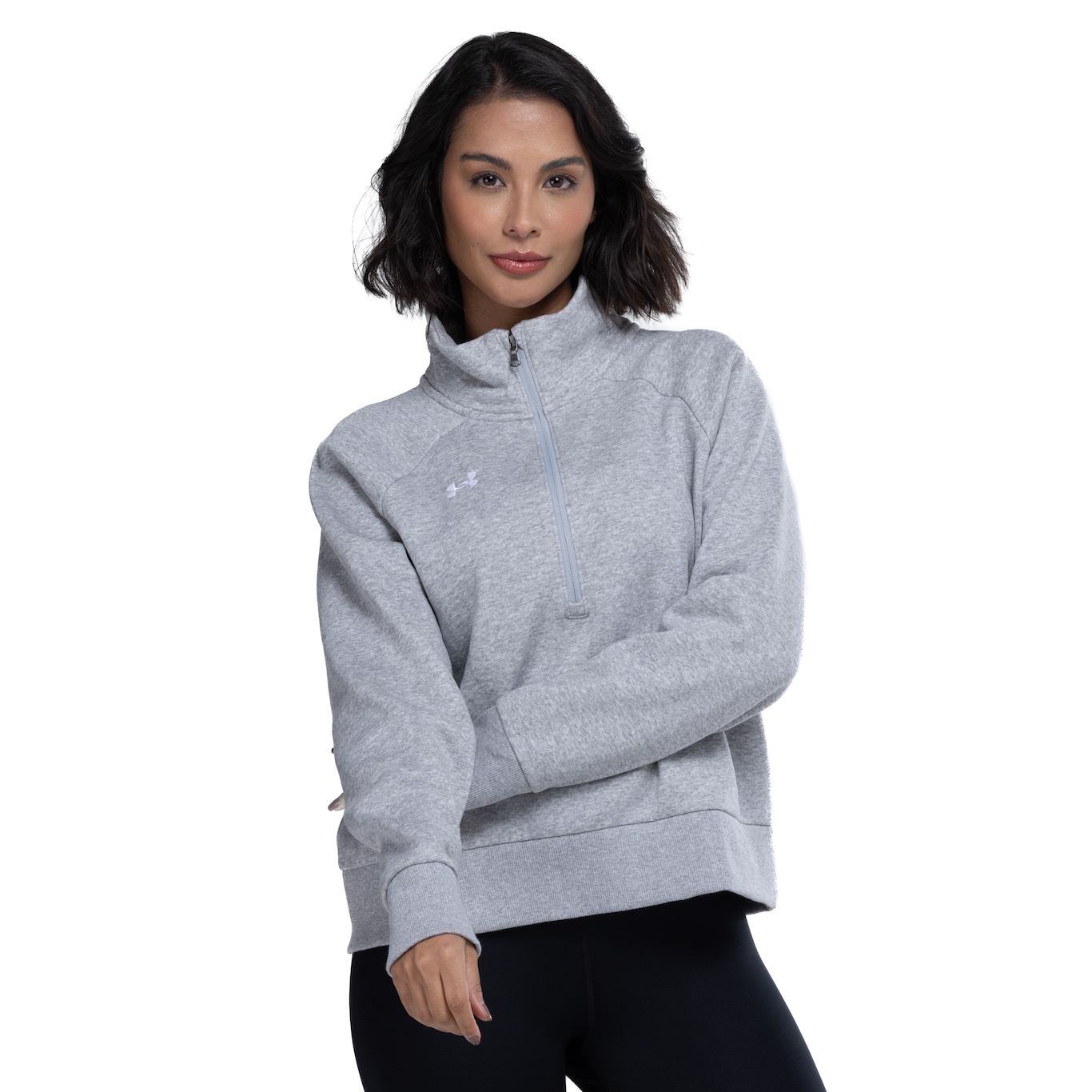 Blusão Feminino Under Armour sem Capuz Essential Fleece - Video 1