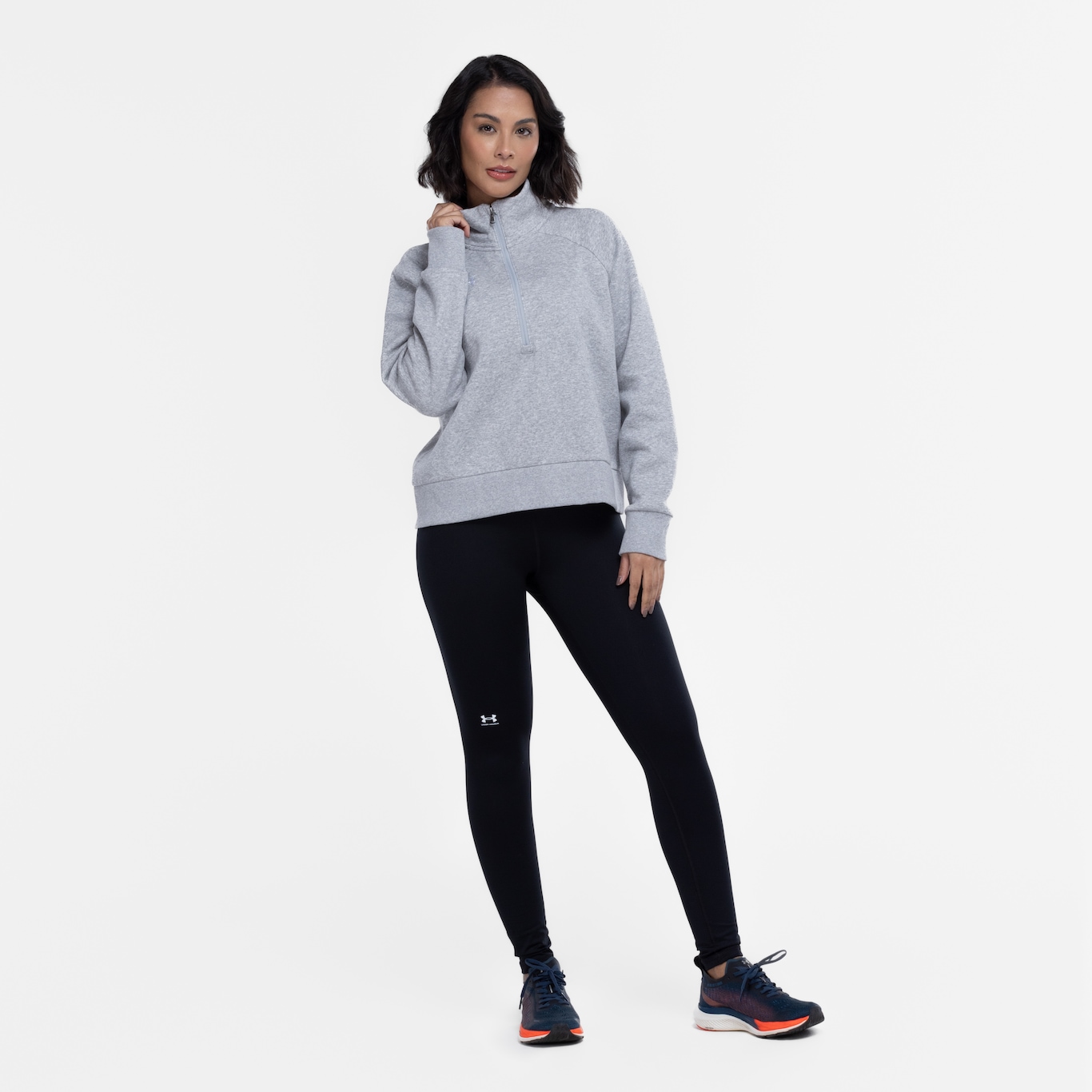 Blusão Feminino Under Armour sem Capuz Essential Fleece - Foto 4