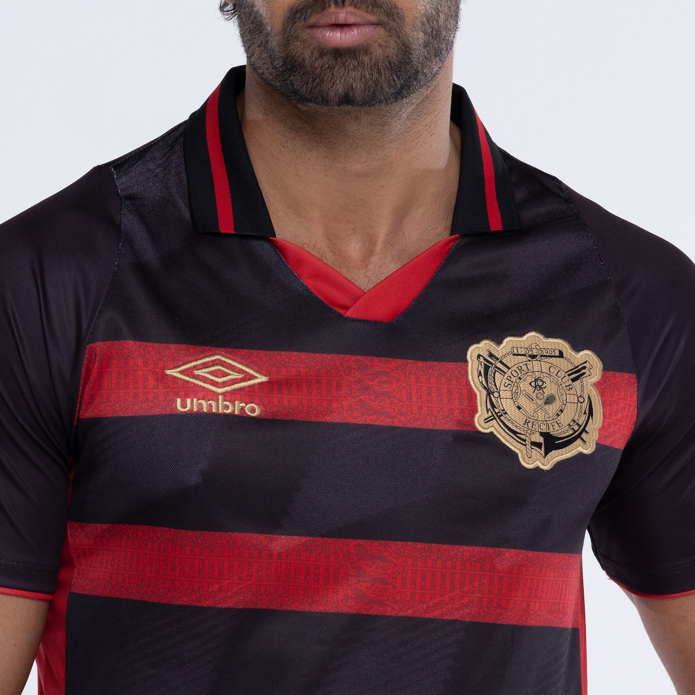 Camisa Polo do Sport CIub do Recife I 24 Umbro Masculina Torcedor - Foto 6