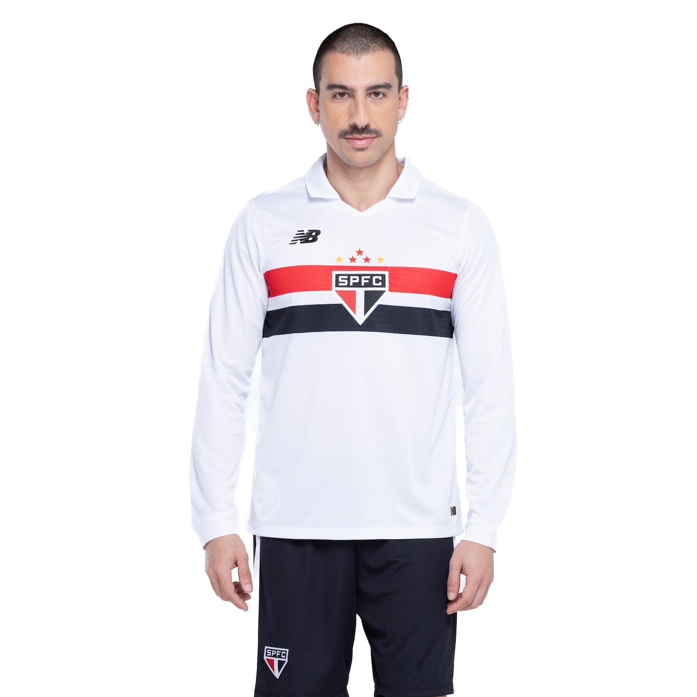 Camisa do São Paulo I 24 New Balance Masculina Manga Longa Torcedor - Video 1