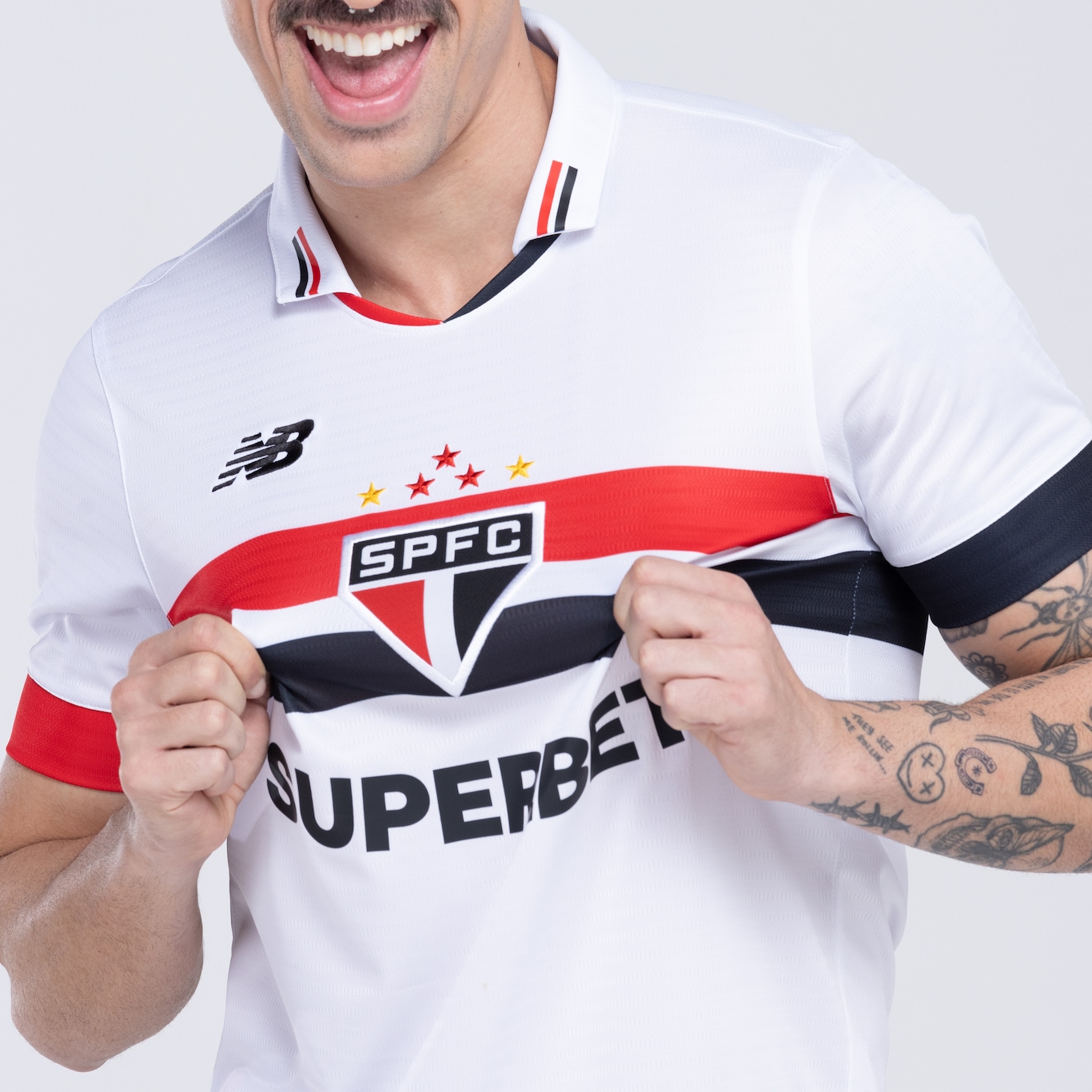 Camisa do São Paulo I 24 New Balance Masculina Torcedor - Foto 6