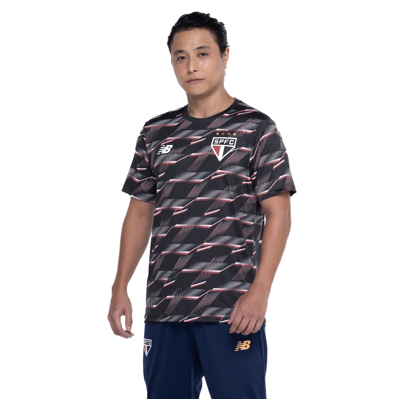 Camisa Pré Jogo do São Paulo 24 New Balance Masculina - Video 1