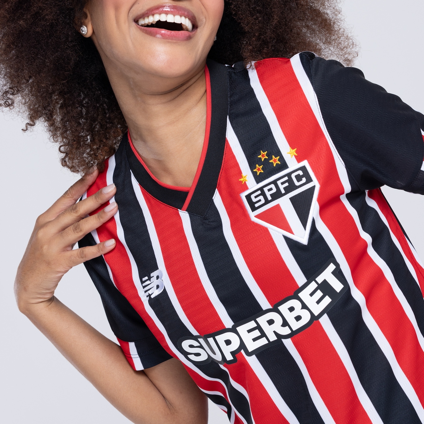 Camisa do São Paulo II 24 New Balance Feminina Torcedora - Foto 6