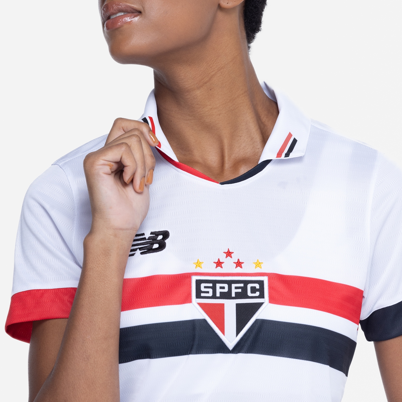 Camisa do São Paulo I 24 New Balance Feminina Torcedor - Foto 4