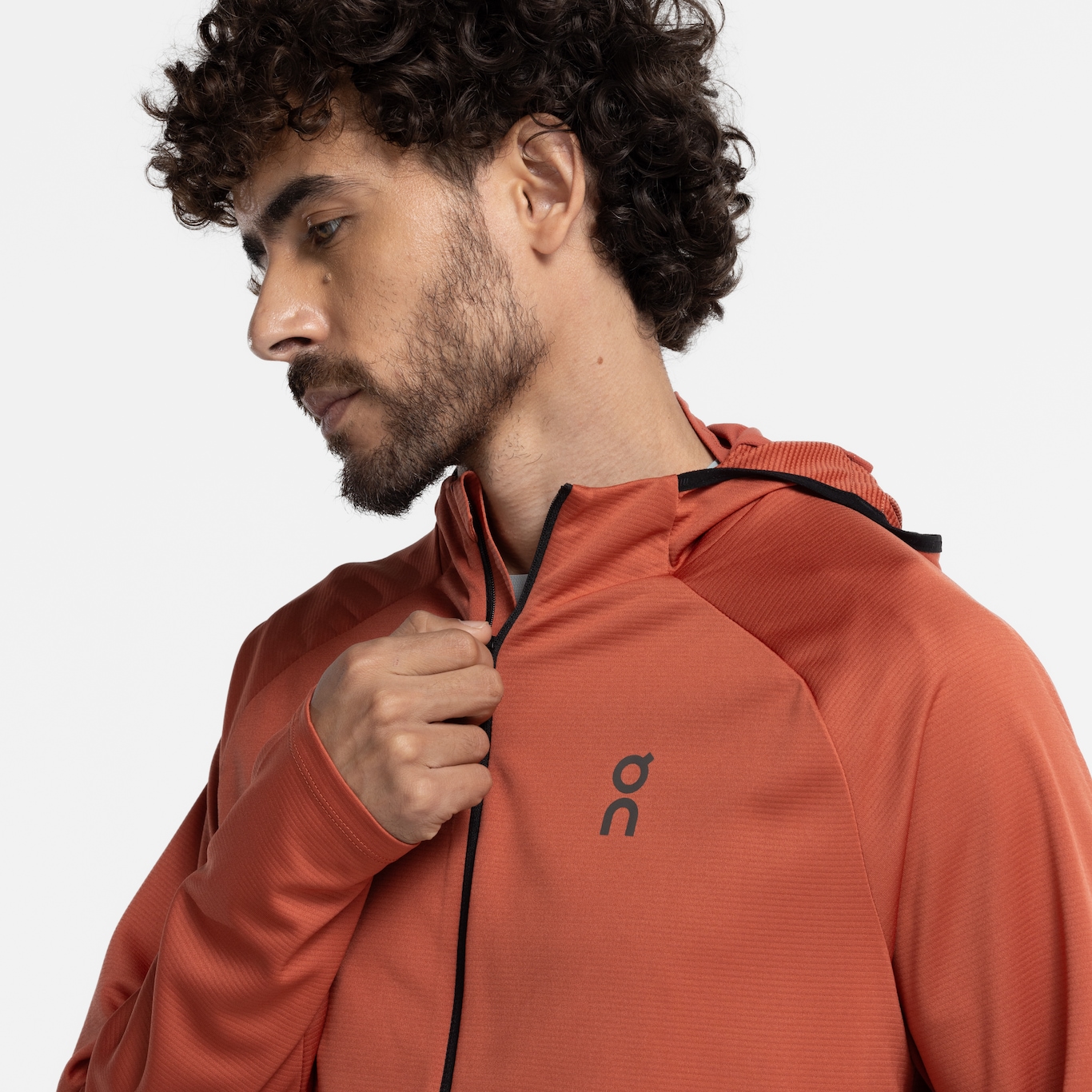 Jaqueta Masculina On Running com Capuz Climate Zip - Foto 6