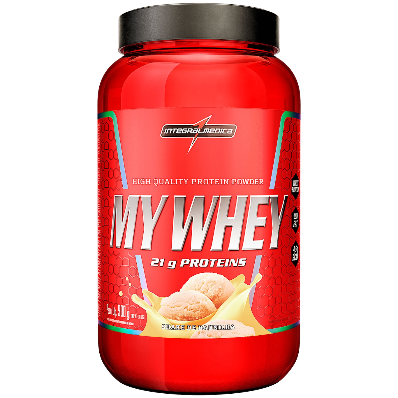 Whey Protein Integralmédica Shake de Baunilha 900g - Foto 1