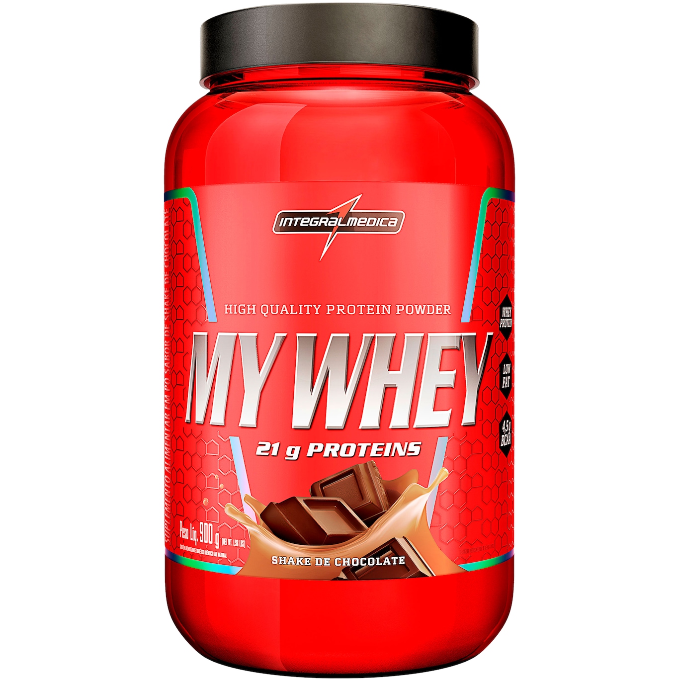 Whey Protein Integralmédica Shake de Chocolate 900g - Foto 1