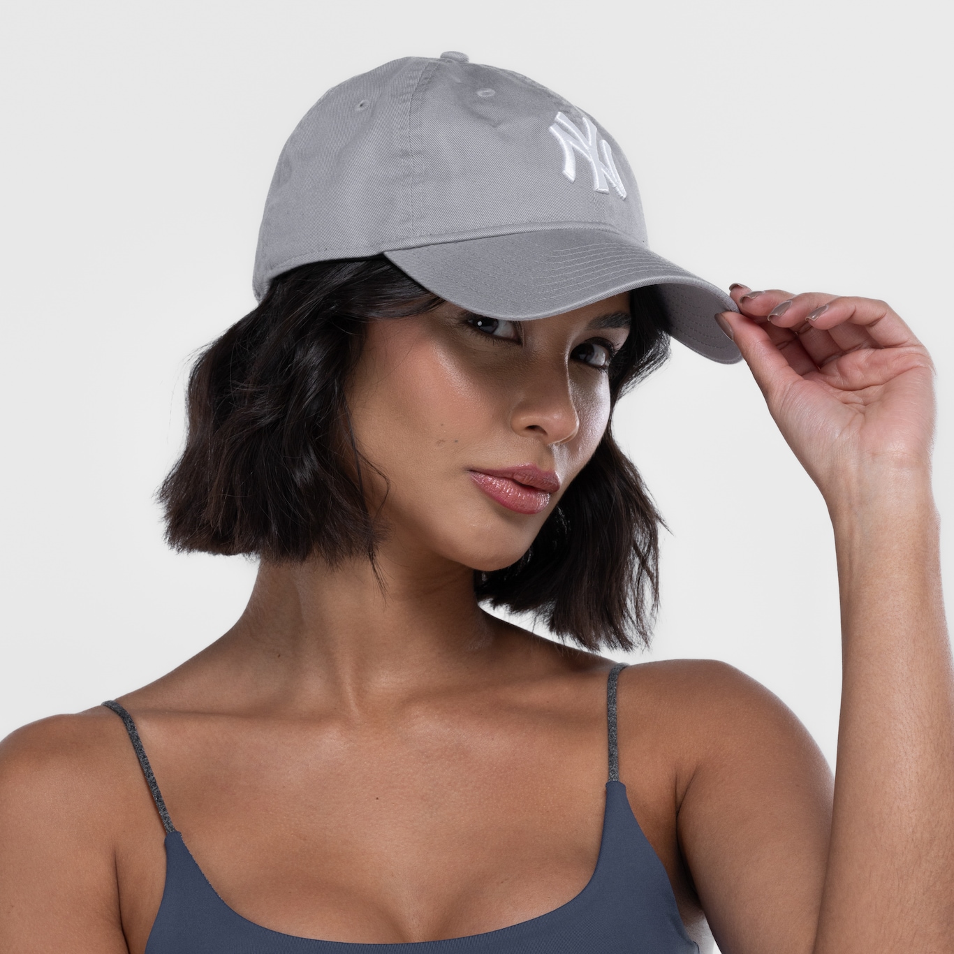 Boné do New York Yankees Aba Curva New Era MLB Strapback 920 ST Permanent Adulto - Foto 4