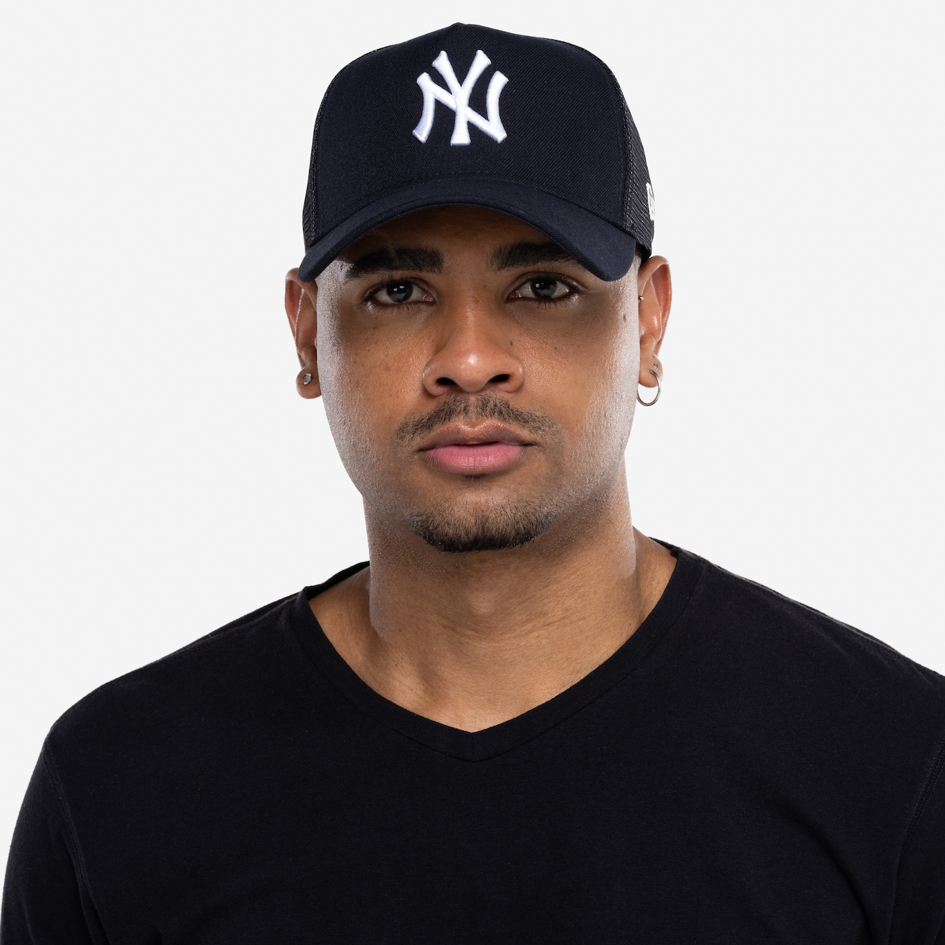 Boné do New York Yankees Aba Curva New Era MLB Snapback 940 AF Trucker Camuflado Adulto - Foto 2