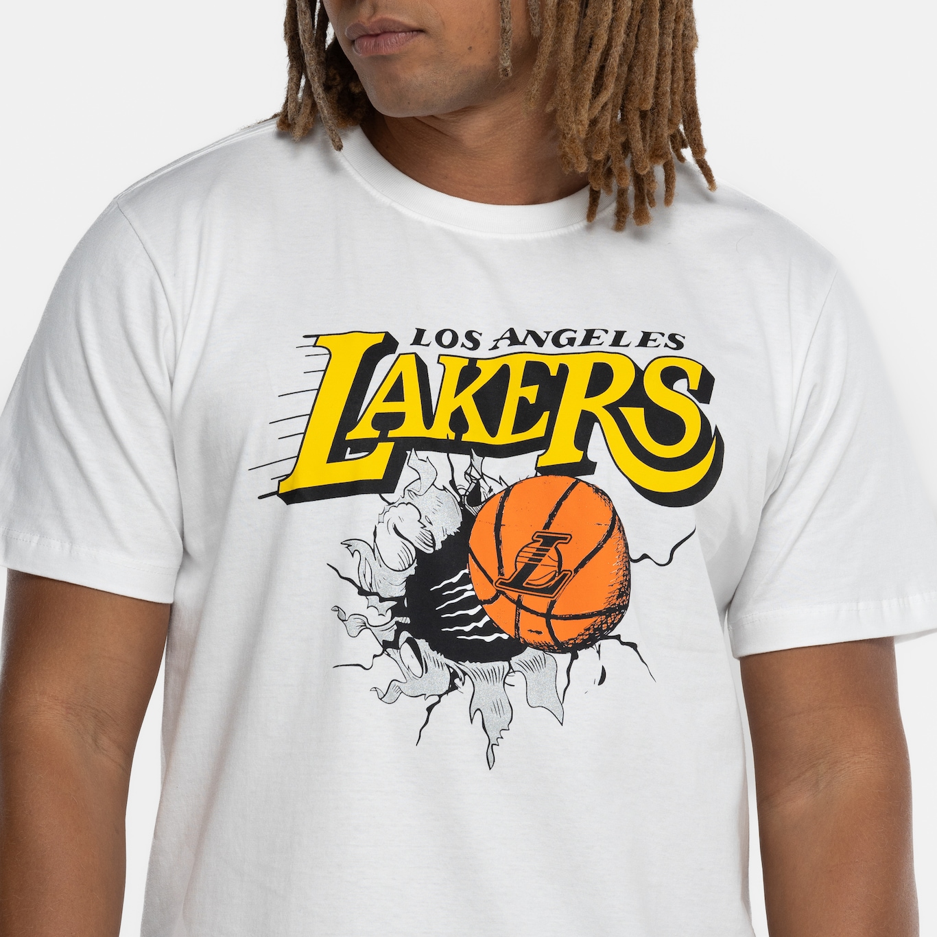 Camiseta do Los Angeles Lakers Masculina NBA Air Ball - Foto 6