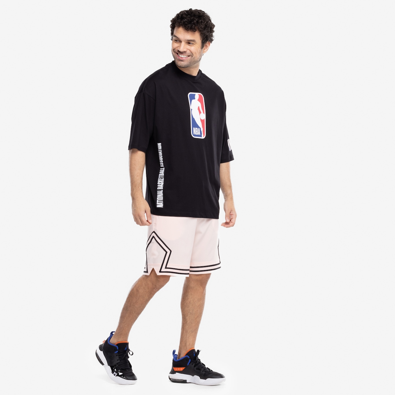 Camiseta Masculina NBA Manga Curta Logoman NB384 - Foto 5