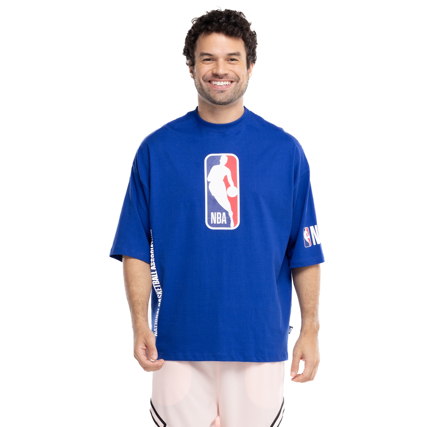 Camiseta Masculina NBA Manga Curta Logoman NB384 - Video 1