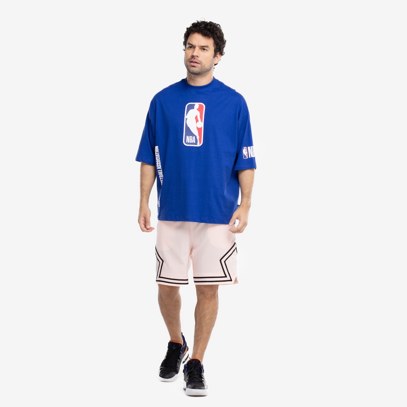 Camiseta Masculina NBA Manga Curta Logoman NB384 - Foto 4