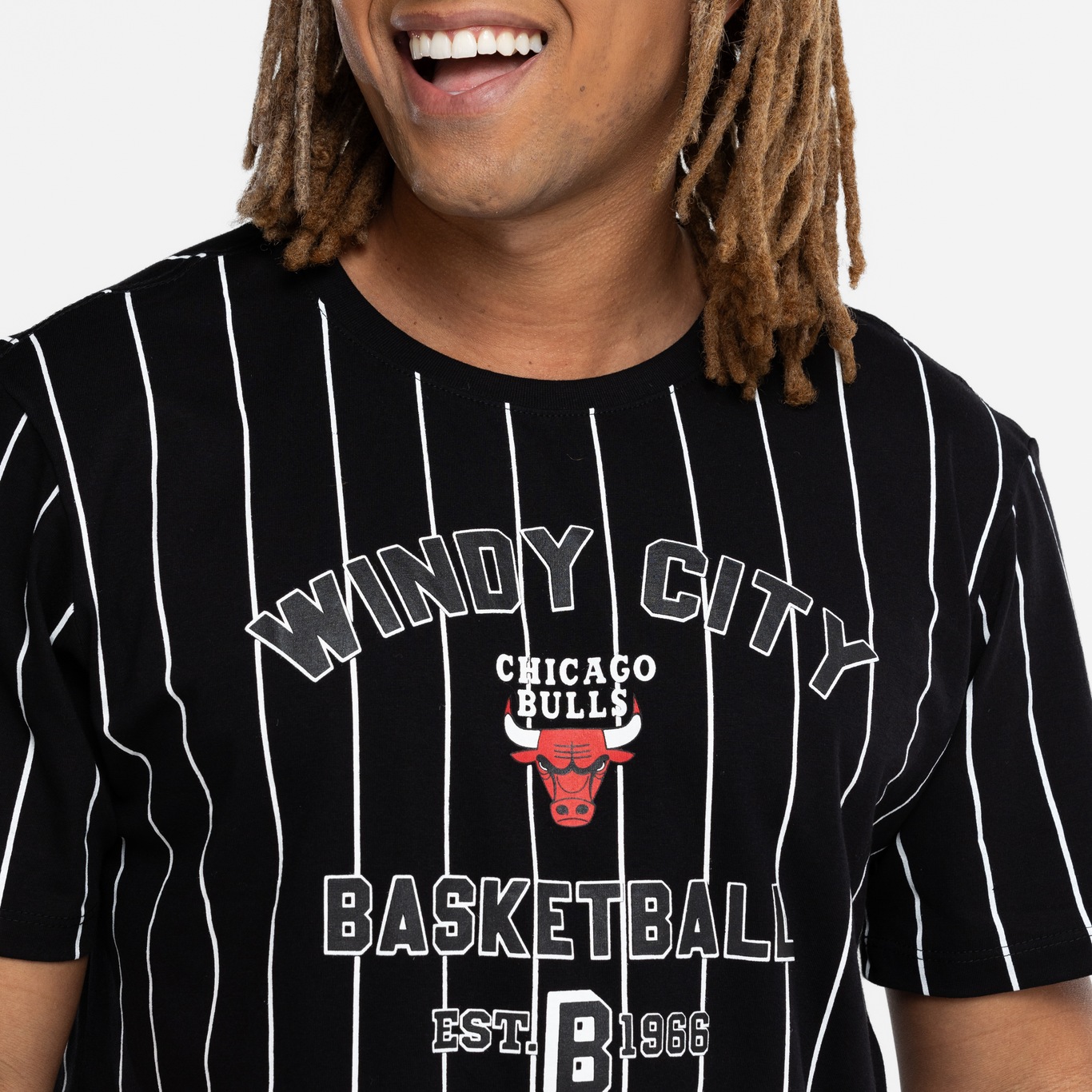 Camiseta do Chicago Bulls NBA Masculina White Stripes - Foto 6