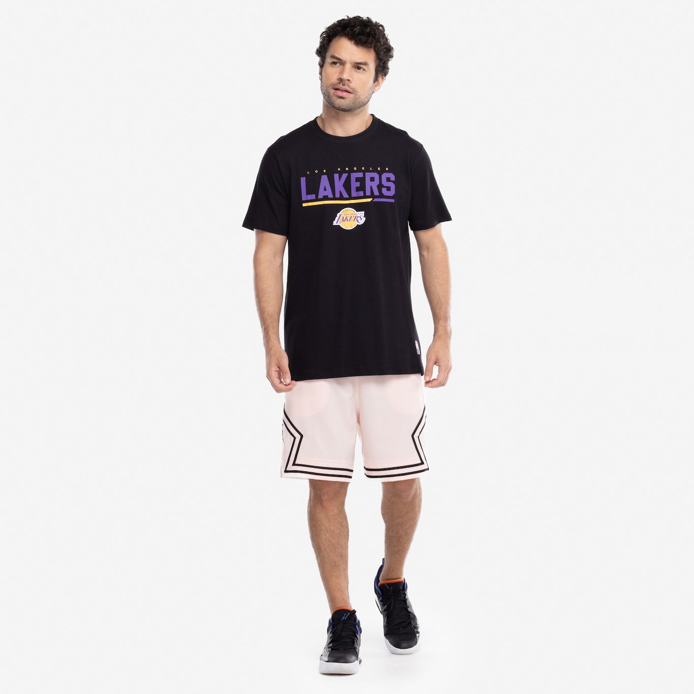 Camiseta do Los Angels Lakers NBA Masculina Wordname - Foto 4