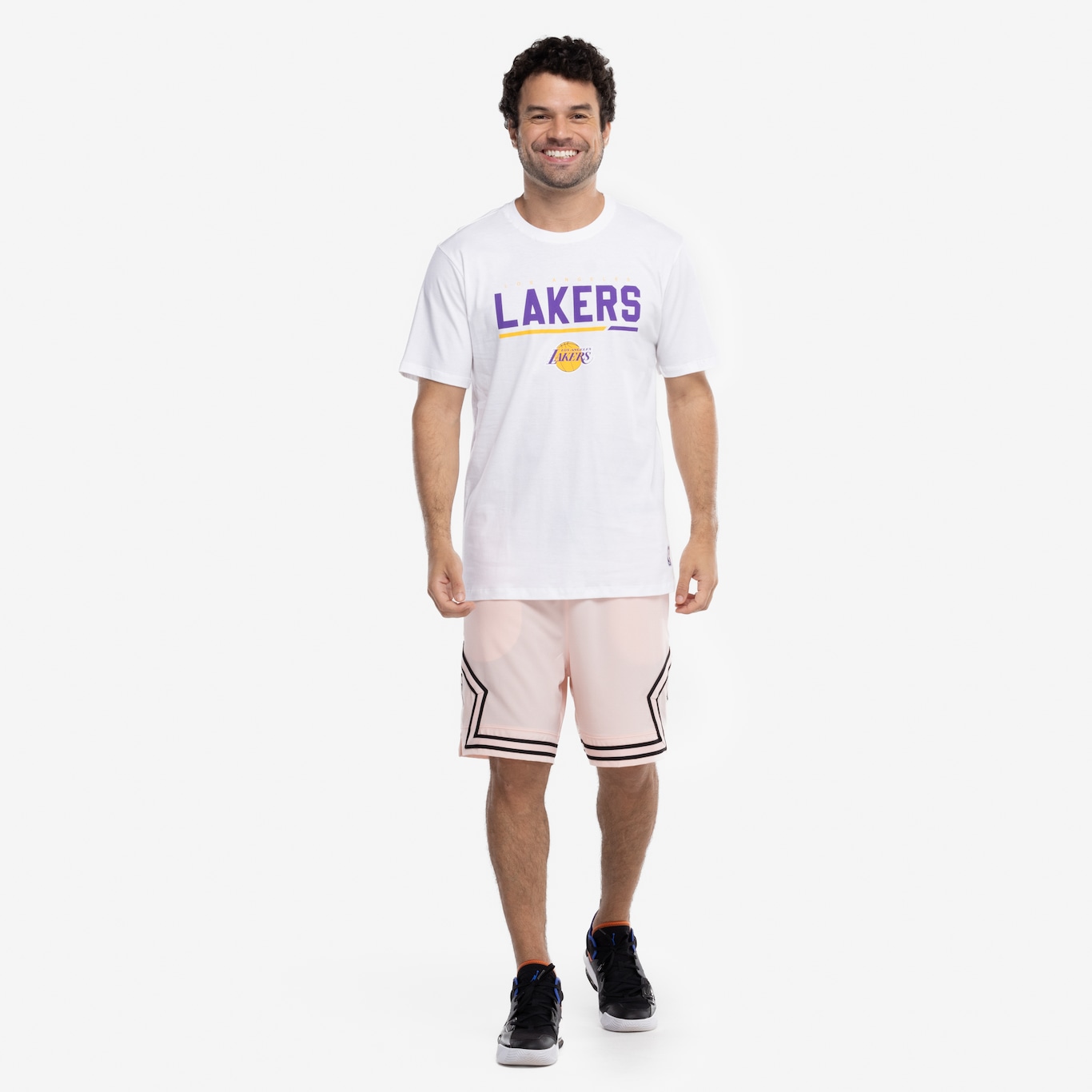 Camiseta do Los Angels Lakers NBA Masculina Wordname - Foto 4