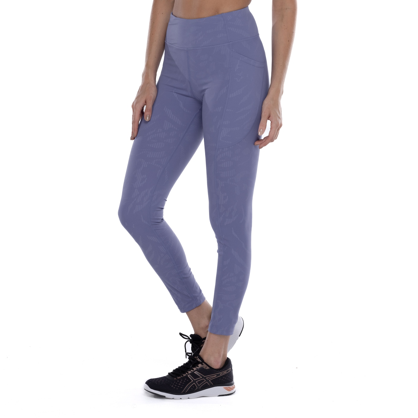 Calça Legging Feminina Oxer Print Premium Média Compressão Cós Baixo - Foto 1