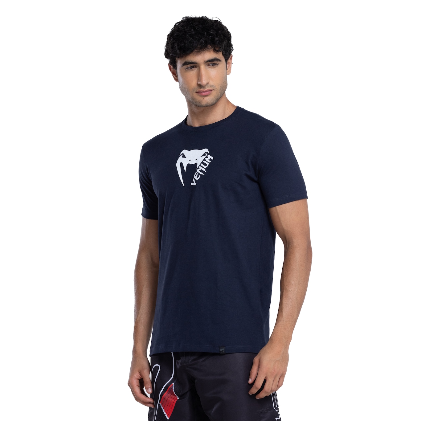 Camiseta Masculina Venum Manga Curta Basic Light Blue Navy - Video 1