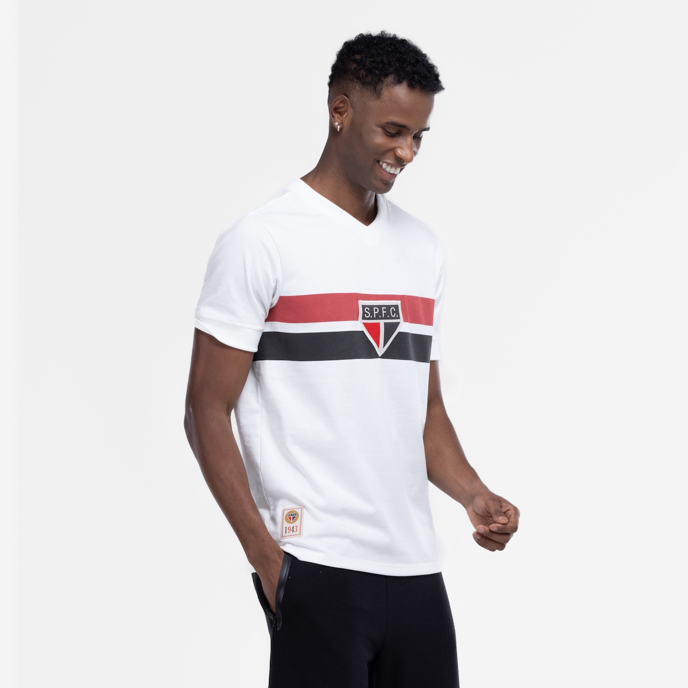 Camiseta do São Paulo Masculina Retrô 1943 - Foto 5