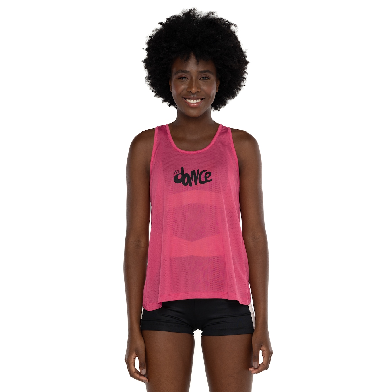 Camiseta Regata Feminina Fit Dance Transpassada - Video 1