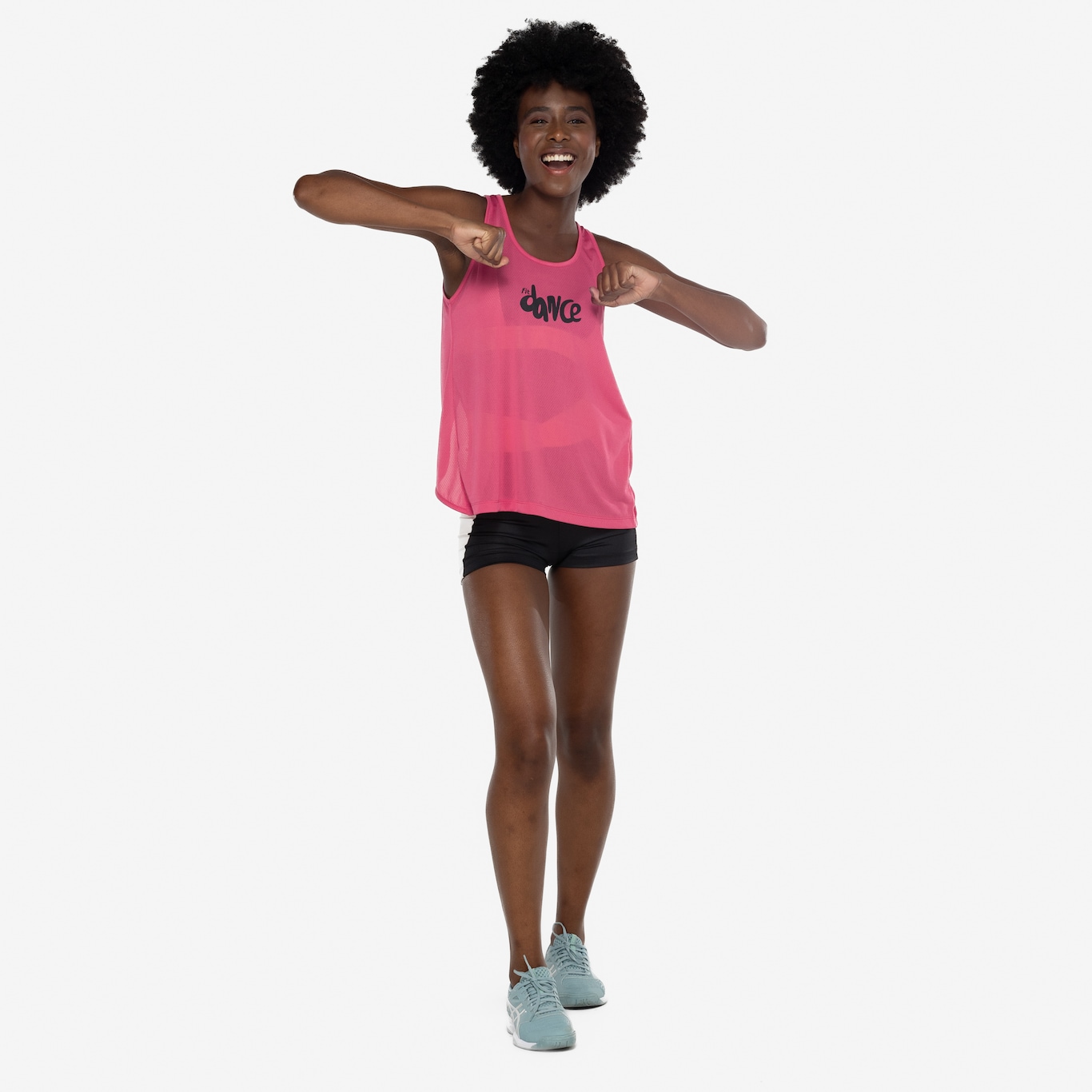 Camiseta Regata Feminina Fit Dance Transpassada - Foto 4