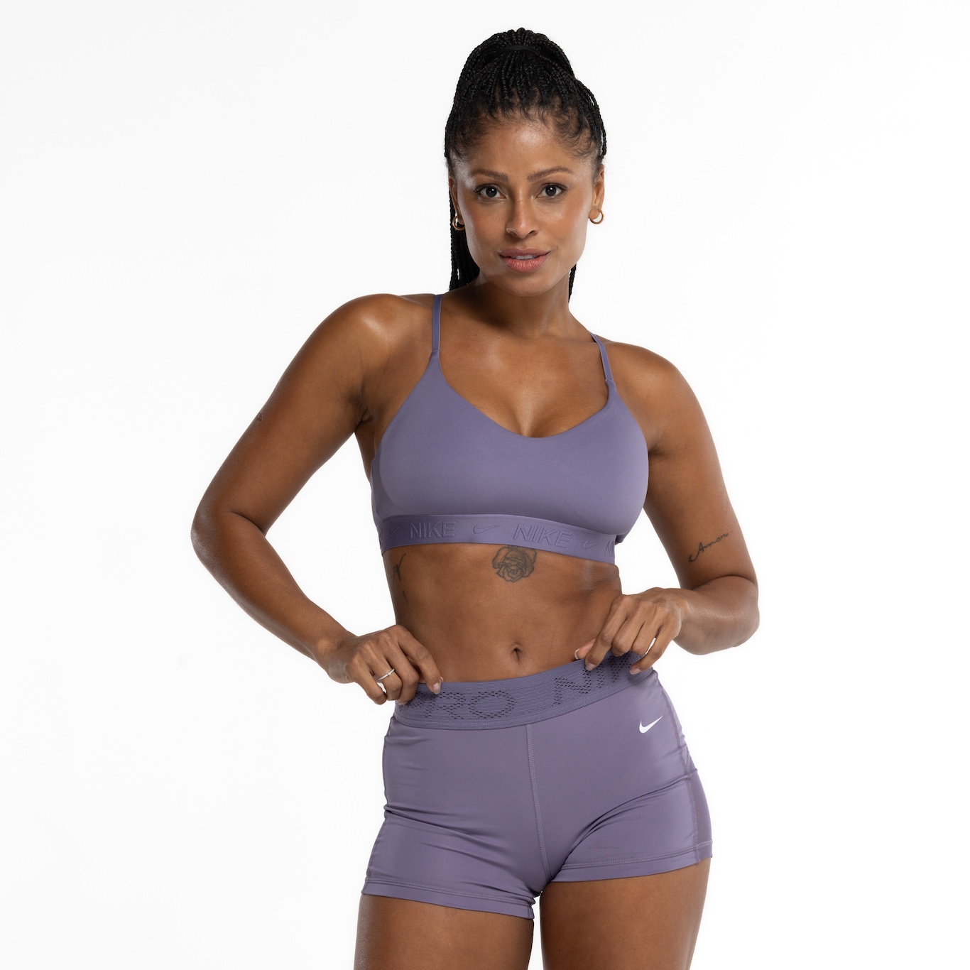 Top Fitness com Bojo Nike Baixa Sustentação Dri-Fit Indy SPT BRA - Video 1