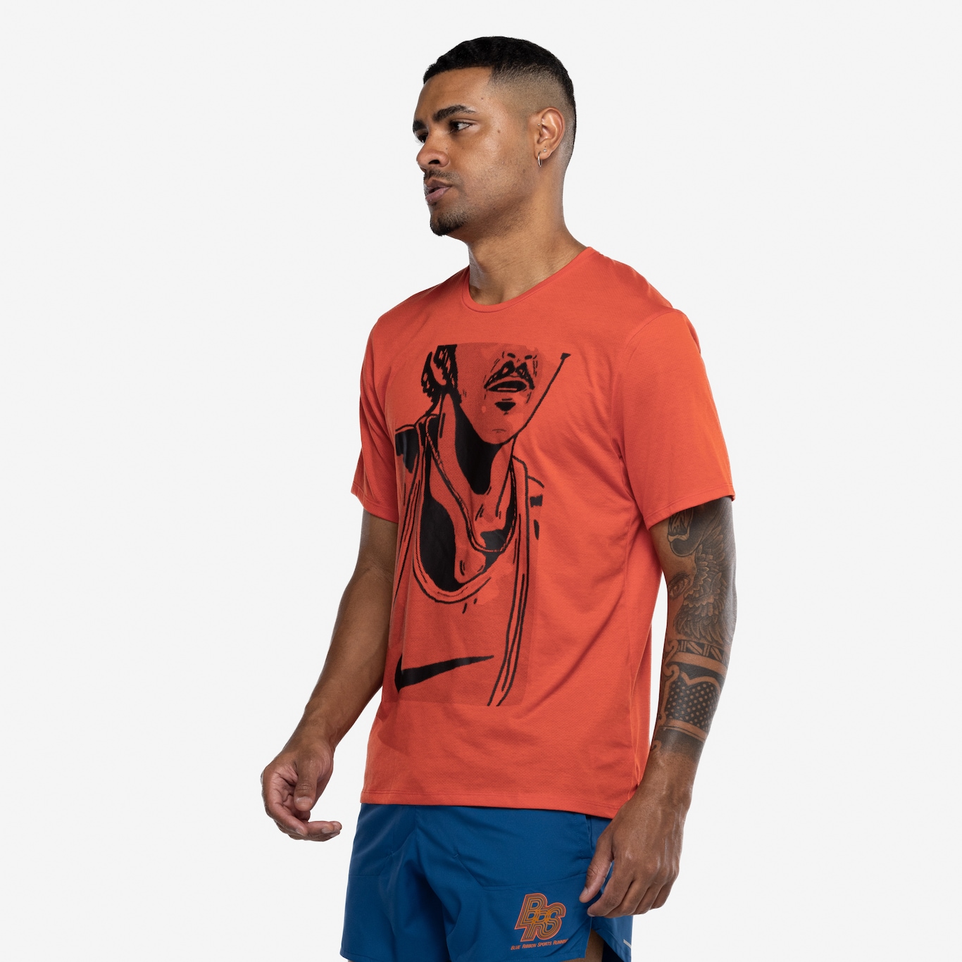 Camiseta Masculina Nike Manga Curta Run Energy Ris - Foto 5