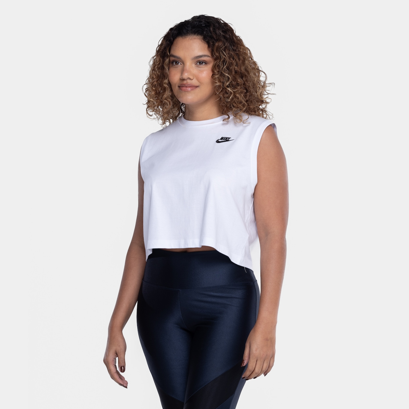 Blusa Cropped Feminina Nike Club SL Tee - Foto 6