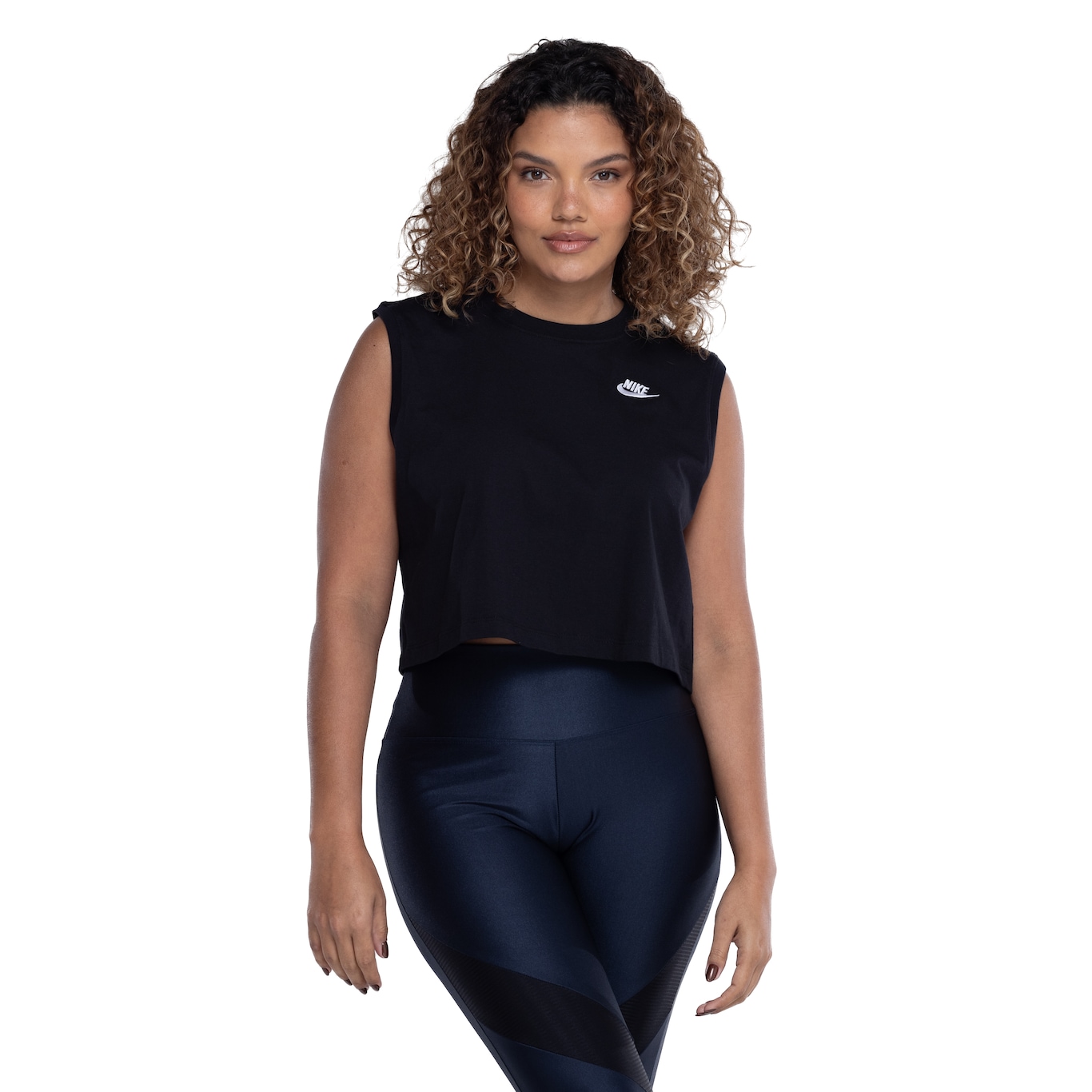 Blusa Cropped Feminina Nike Club SL Tee - Video 1