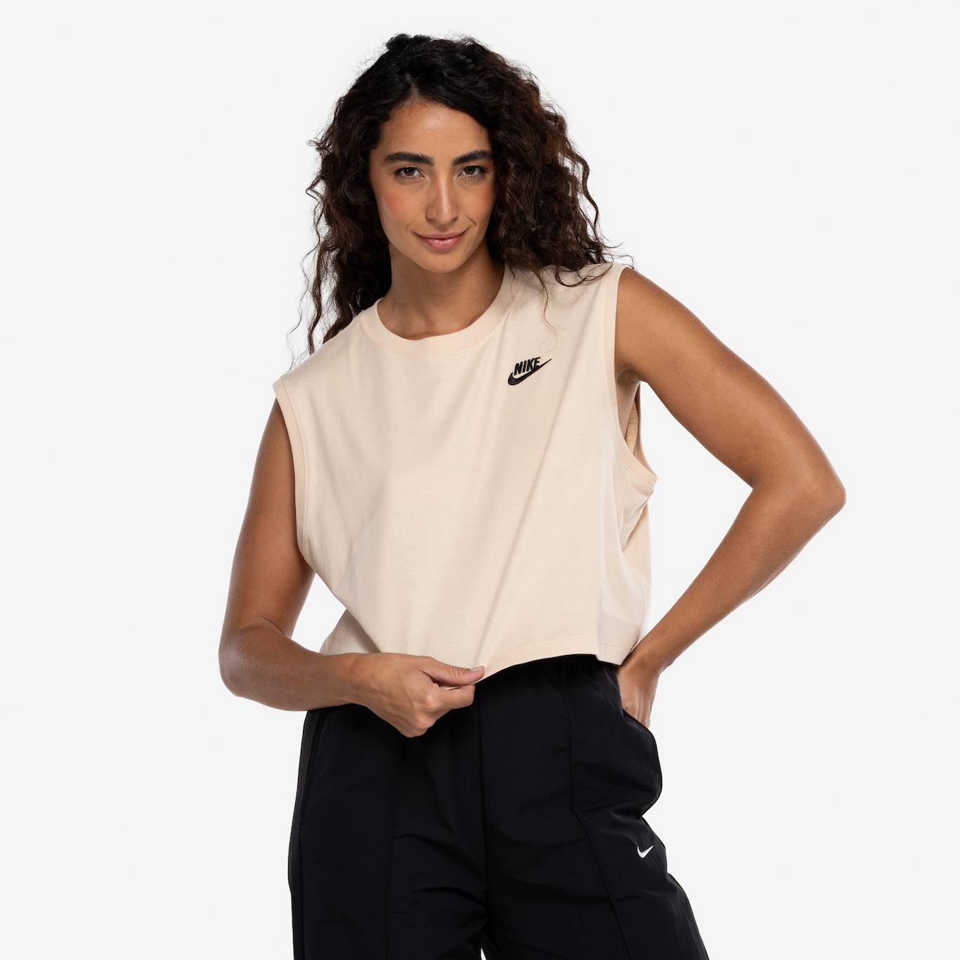 Blusa Cropped Feminina Nike Club SL Tee - Foto 5