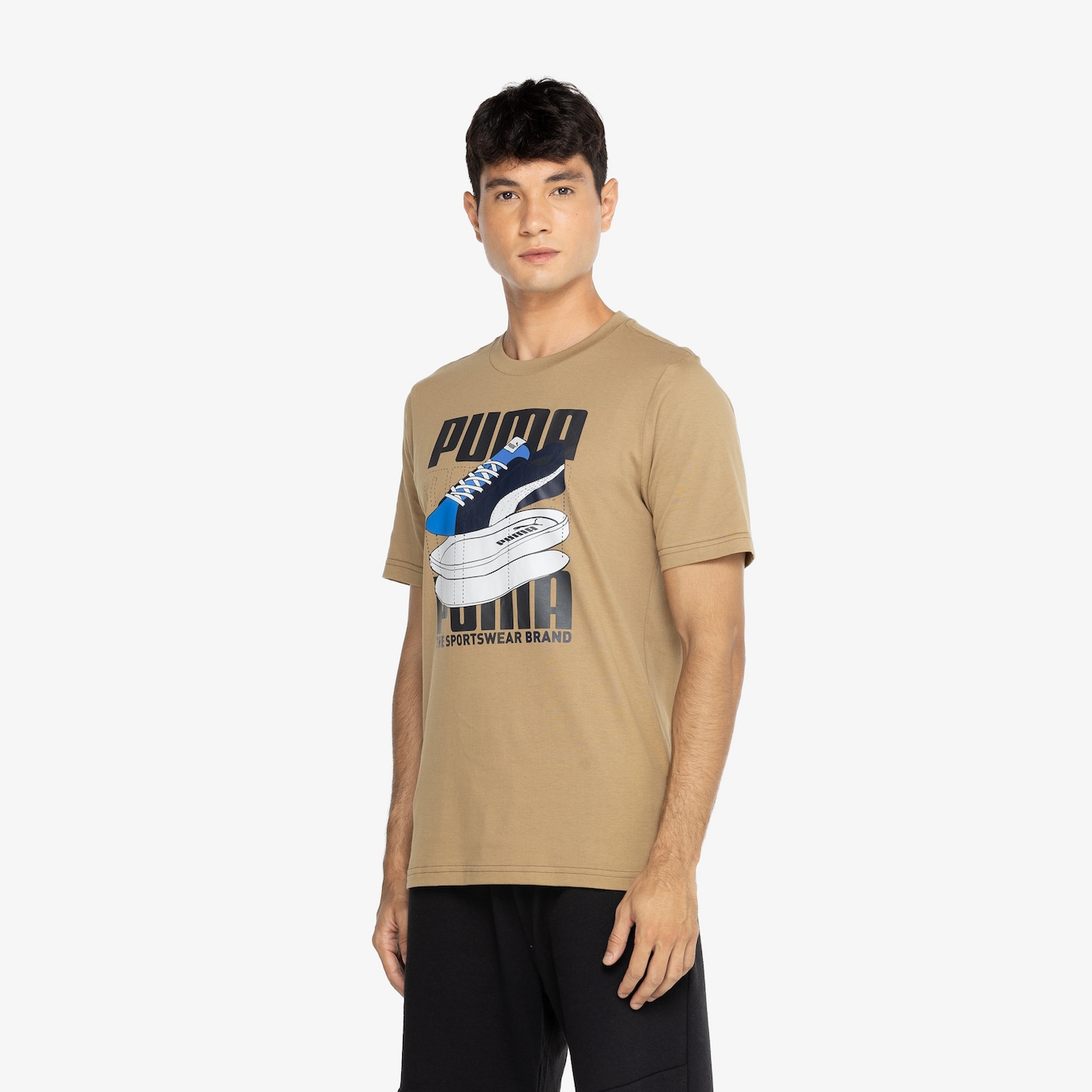 Camiseta Masculina Puma Manga Curta Graphics Sneaker Layers - Foto 5