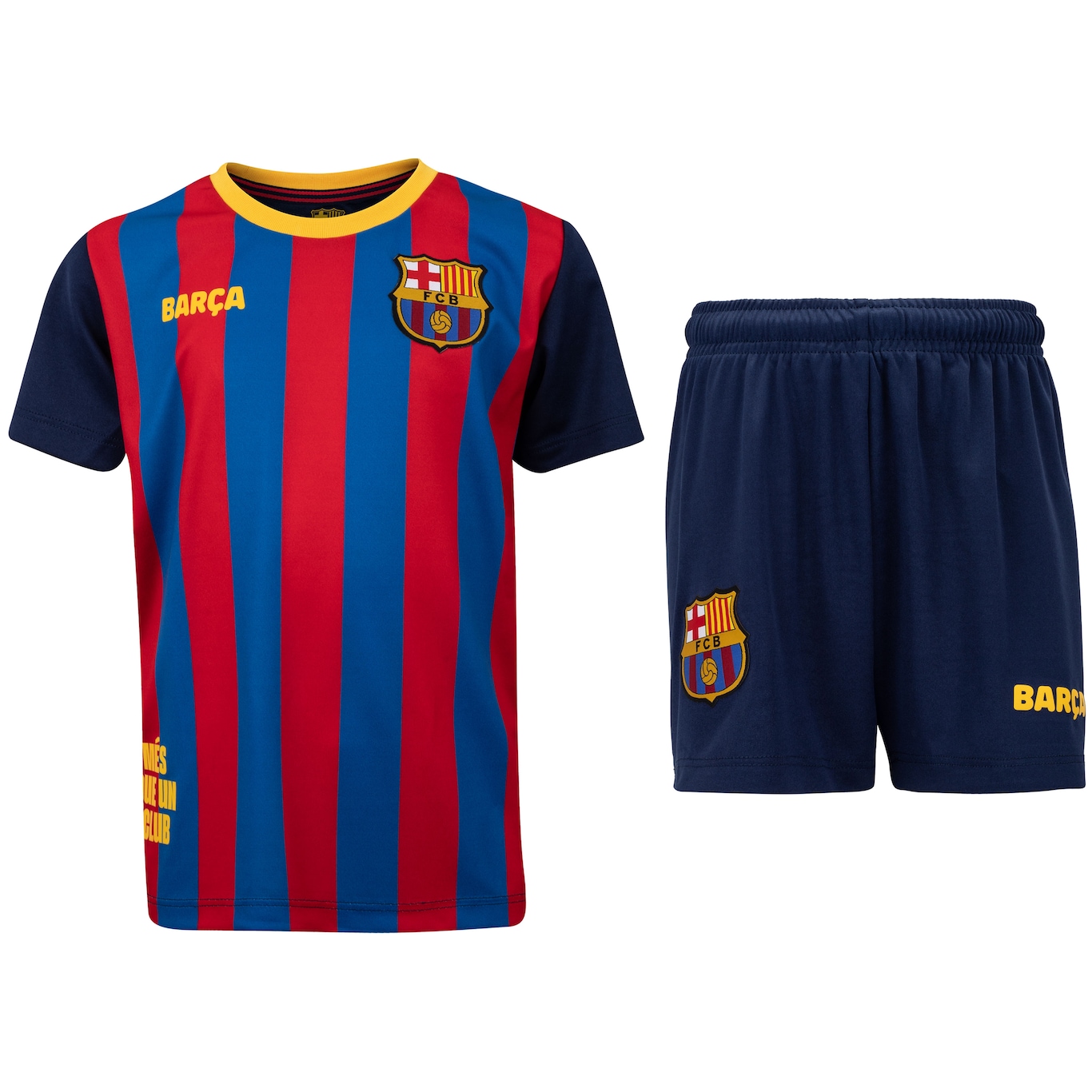 Kit Fardamento do Barcelona Infantil Camiseta + Calção - Foto 1