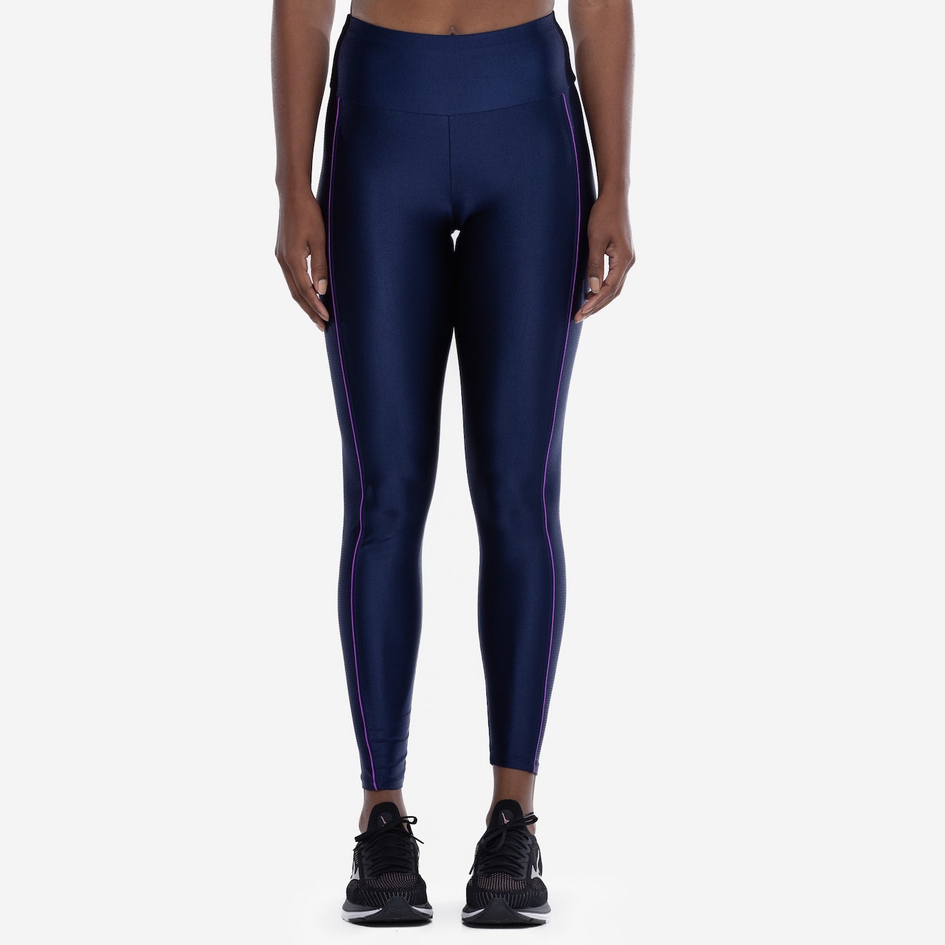 Calça Legging Feminina Oxer Zig Lateral Média Compressão Cintura Média - Foto 4