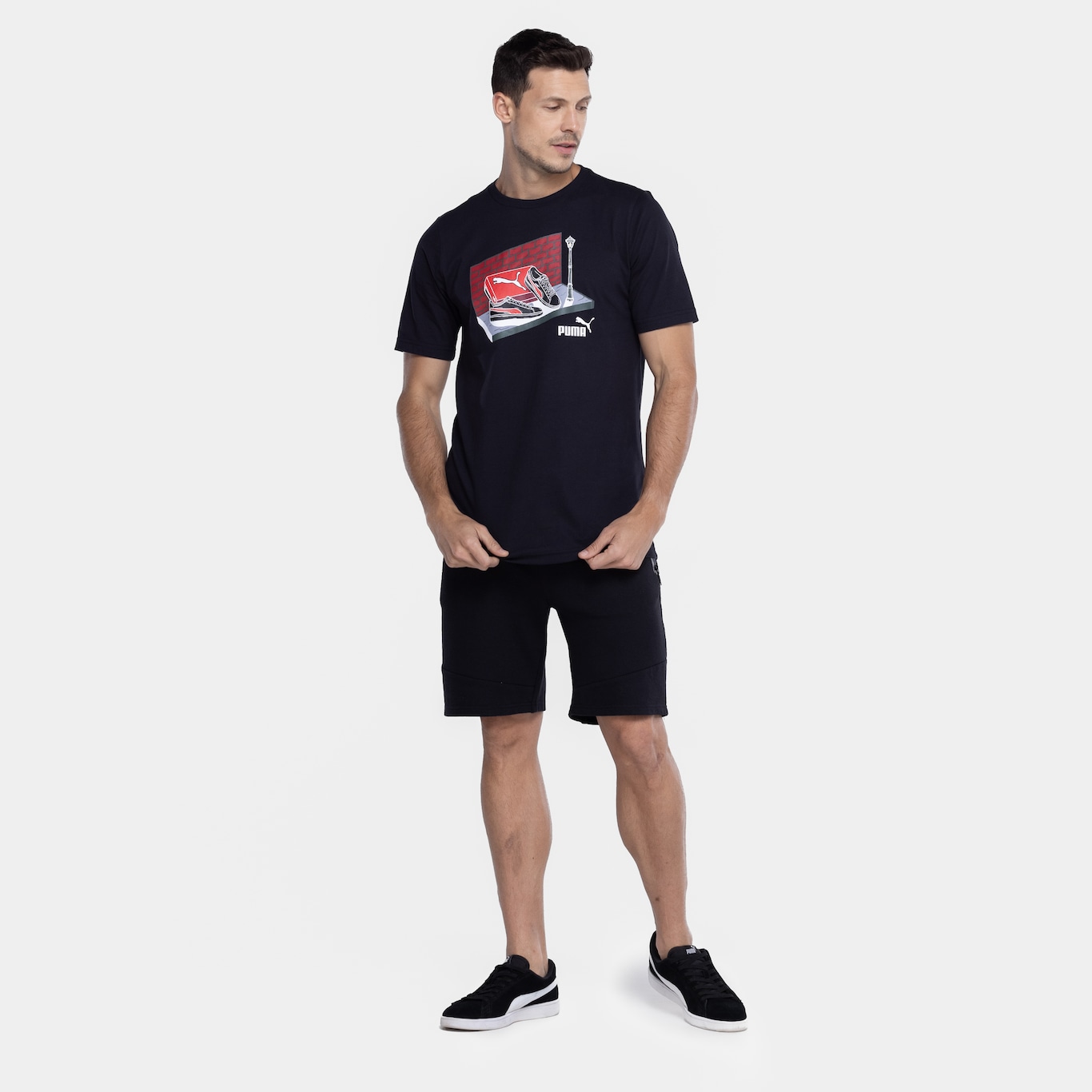 Camiseta Masculina Puma Manga Curta Graphics Sneaker Box Tee - Foto 4