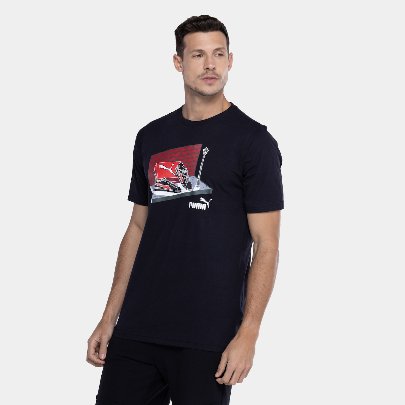 Camiseta Masculina Puma Manga Curta Graphics Sneaker Box Tee - Foto 5