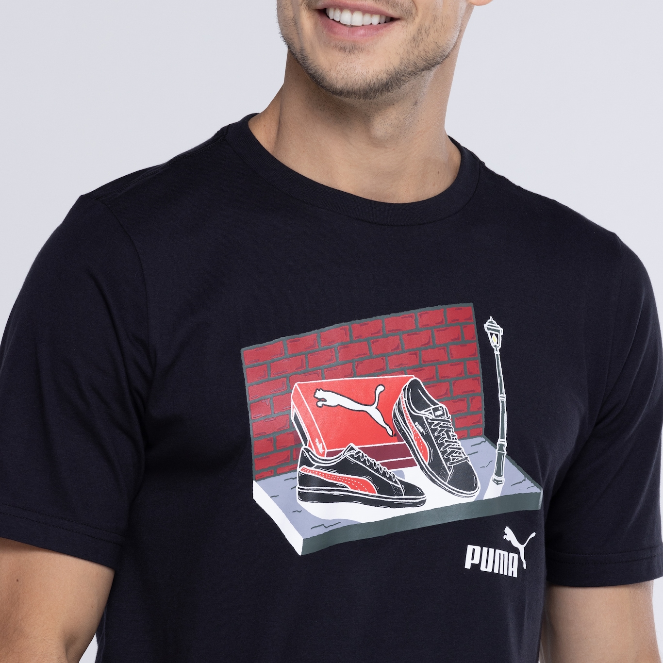 Camiseta Masculina Puma Manga Curta Graphics Sneaker Box Tee - Foto 6