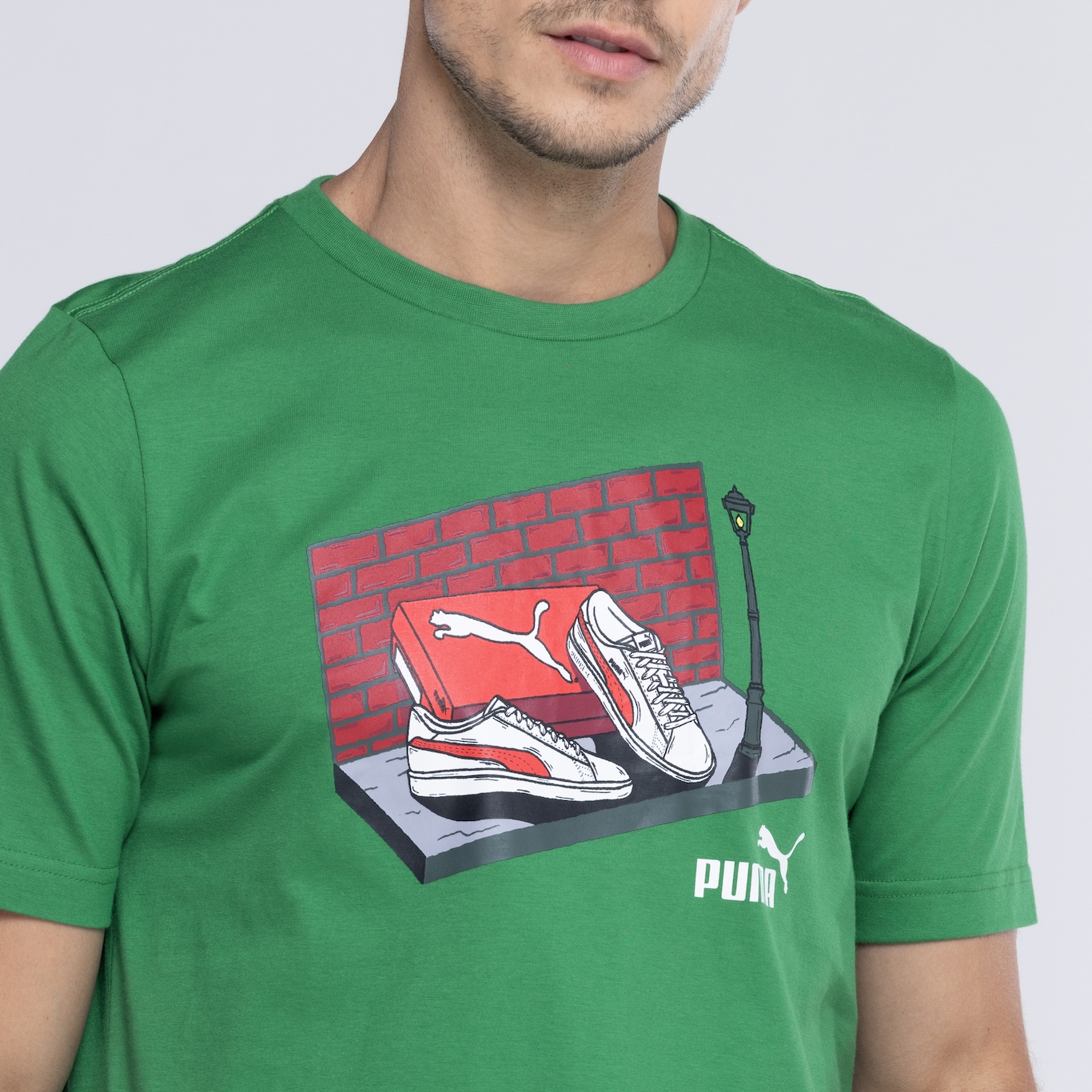 Camiseta Masculina Puma Manga Curta Graphics Sneaker Box Tee - Foto 6