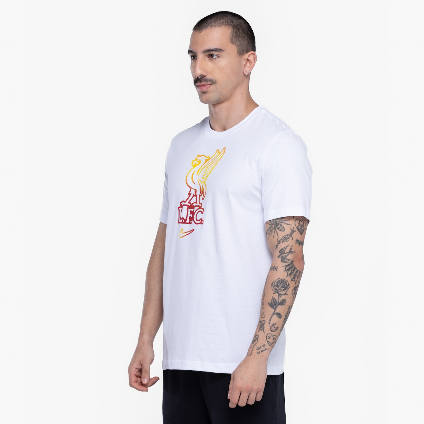 Camiseta do Liverpool Nike Masculina Manga Curta Crest Tee - Foto 5