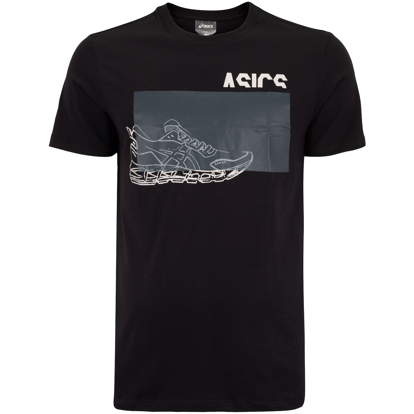 Camiseta Masculina ASICS Manga Curta Malha Est Sneaker - Foto 1