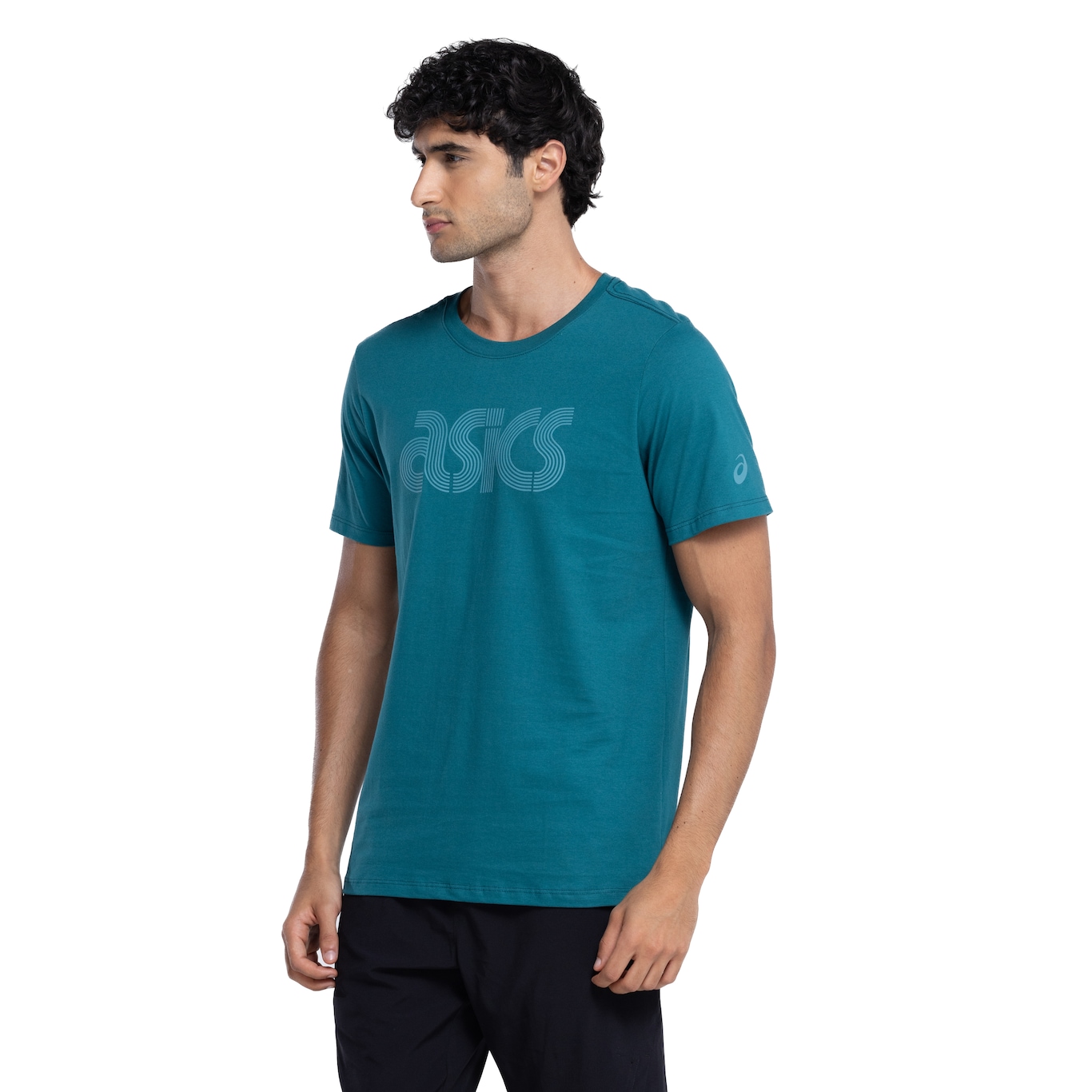 Camiseta Masculina ASICS Manga Curta Box Logo - Video 1