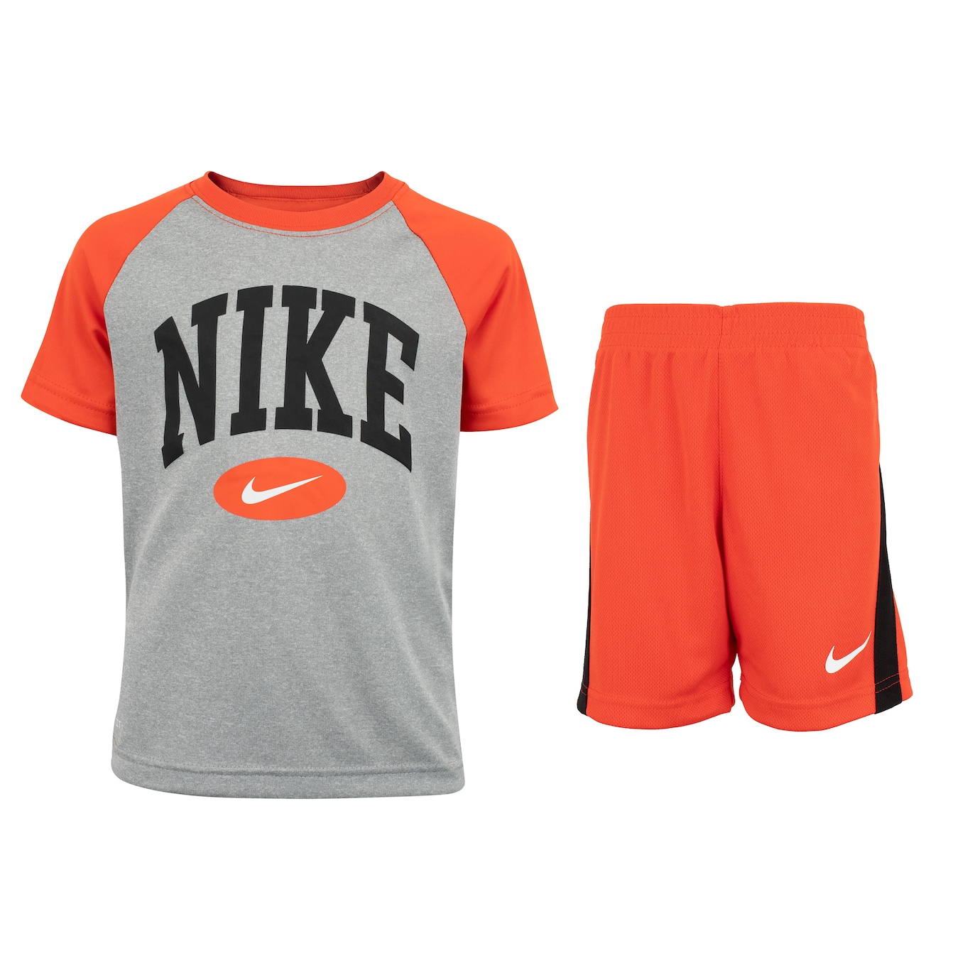 Conjunto Infantil Nike Dri-Fit Raglan Mesh Set Camiseta + Bermuda - Foto 1