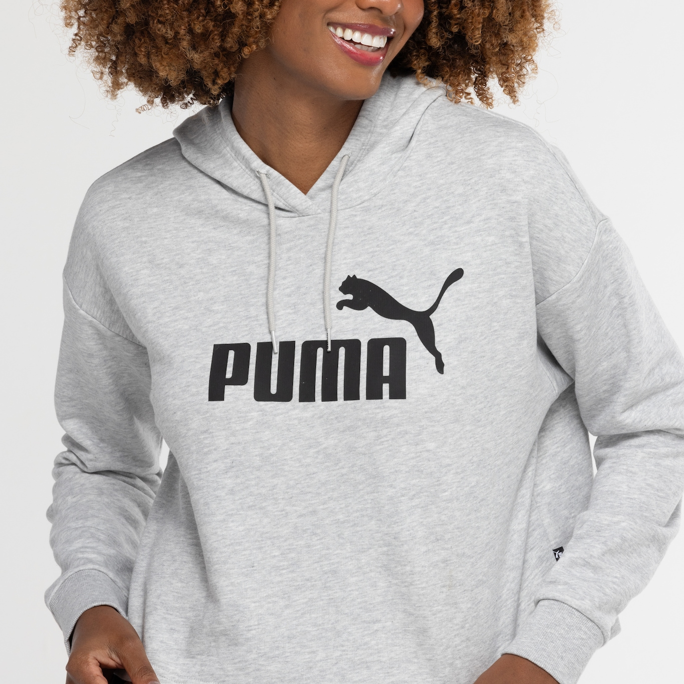 Blusa Cropped Feminina Puma com Capuz Ess Logo TR - Foto 6