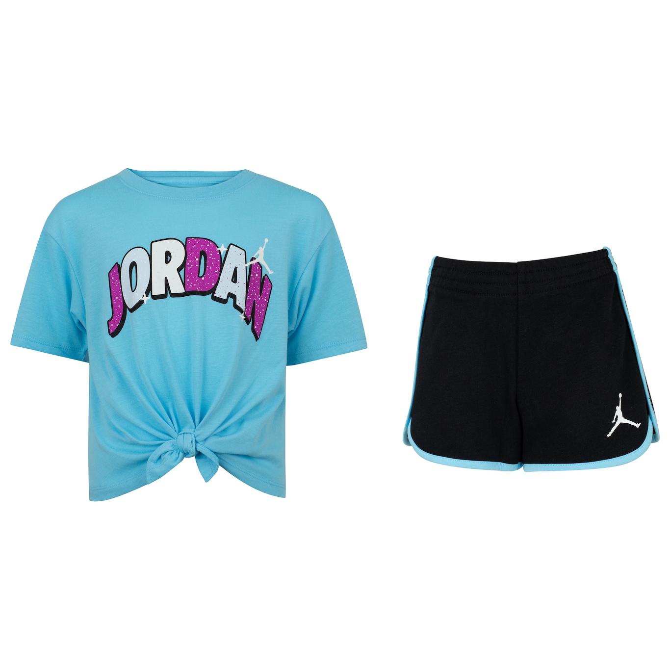 Conjunto Jordan Infantil Nike Jumpman Twinkle FT Camiseta + Bermuda - Foto 1