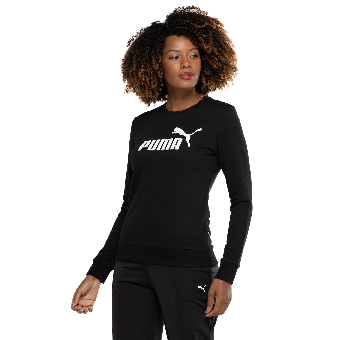 Blusão Feminino Puma ESS Logo Crew TR - Video 1